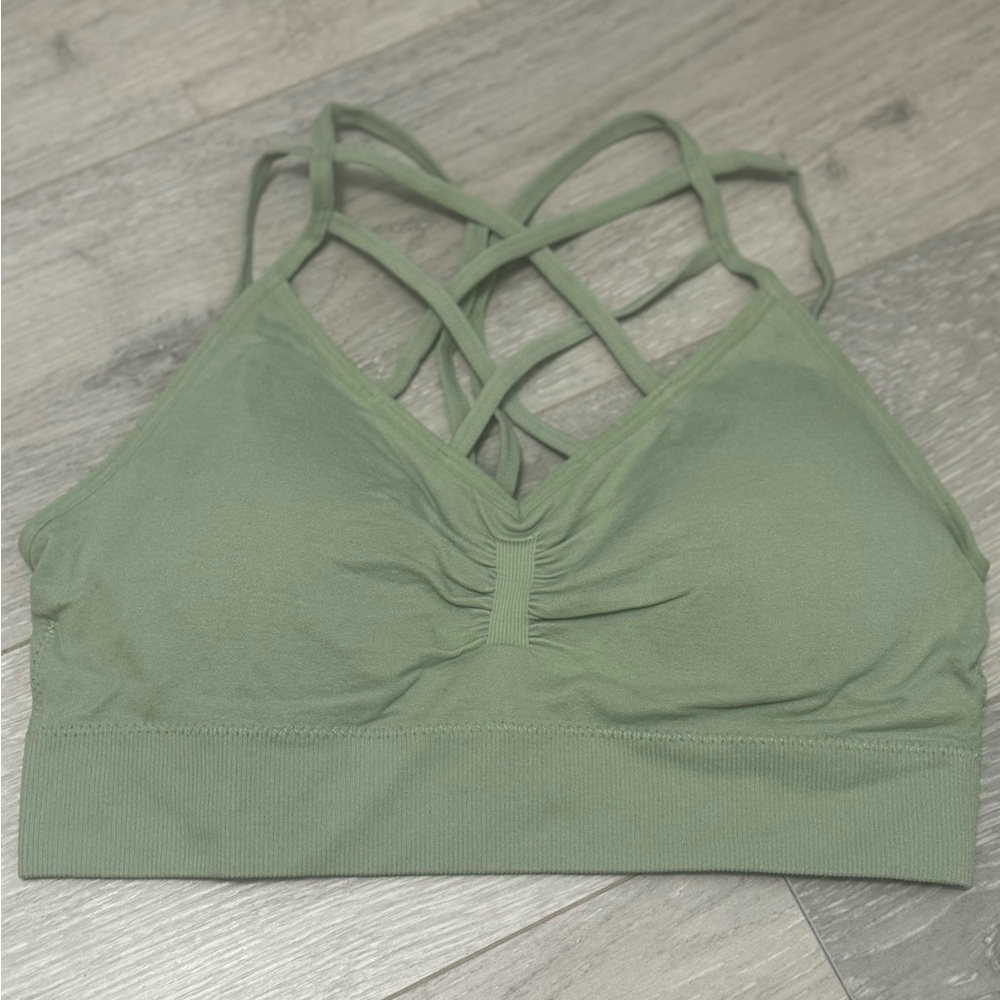 Zenana Outfitters Navy and Sage Sports Bras - Picture 6 of 16
